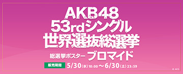 AKB48 53rdシングル　世界選抜総選挙 総選挙ポスターブロマイド